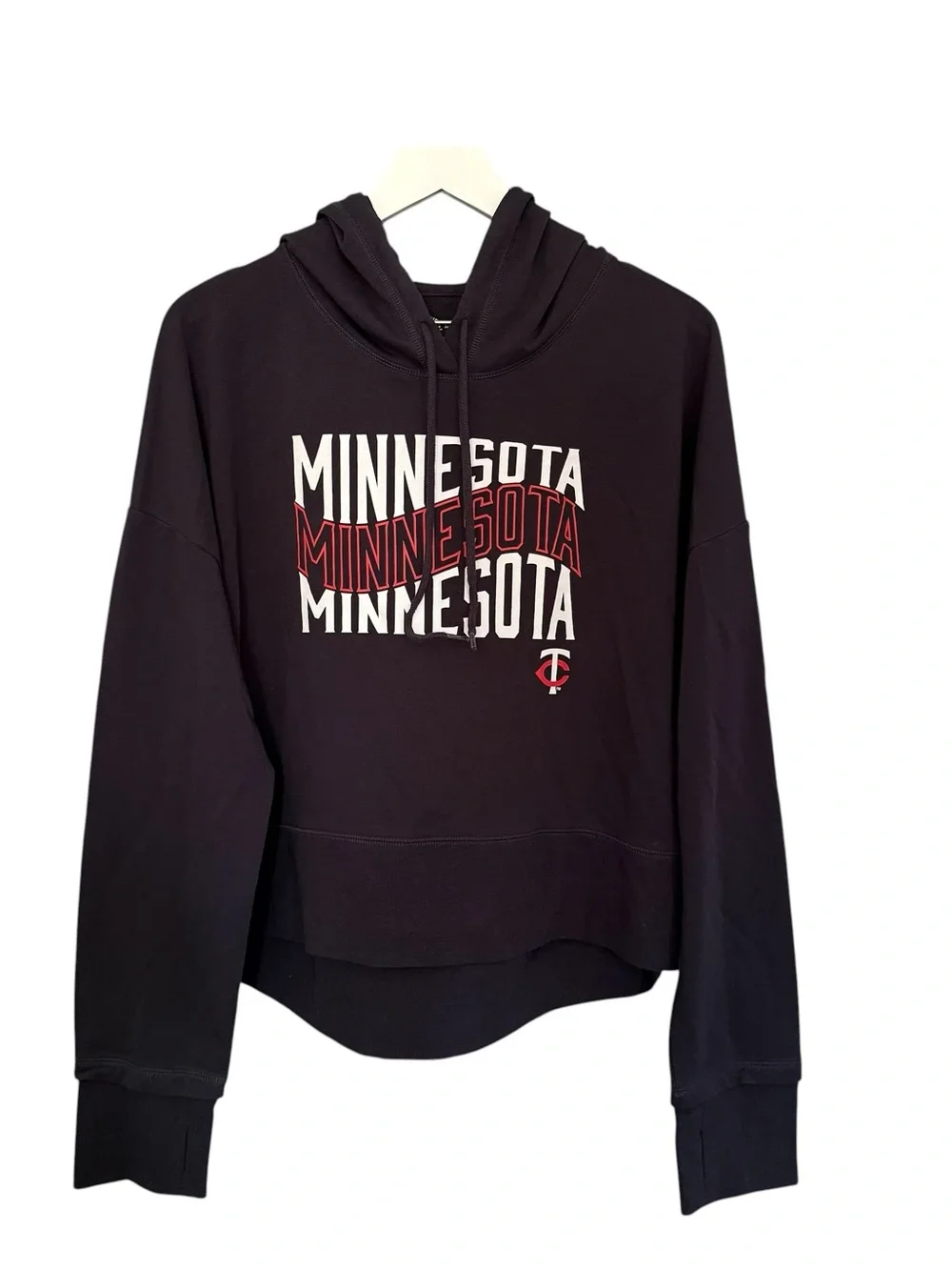 Minnesota Twins Pullover Hooded Sweatshirt Womens Size Large Genuine Merchandise